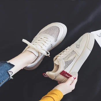 

Shoes women 2019 spring new fashion wild mesh breathable sports flat shoes soft bottom with round head women's shoes