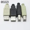 1 комплект USB 2,0 + Type B USB, удлинитель для принтера, адаптер для синхронизации данных, переходник, Ремонтный соединитель DIY, Бесплатная сварка ► Фото 1/5