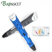 2017 каракули 3D ручка/3D печать Ручка bapasco бренд 100A ЕС Plug Pen 3D модель Крафта модель стереоскопического искусств инструмент для детей Подарки