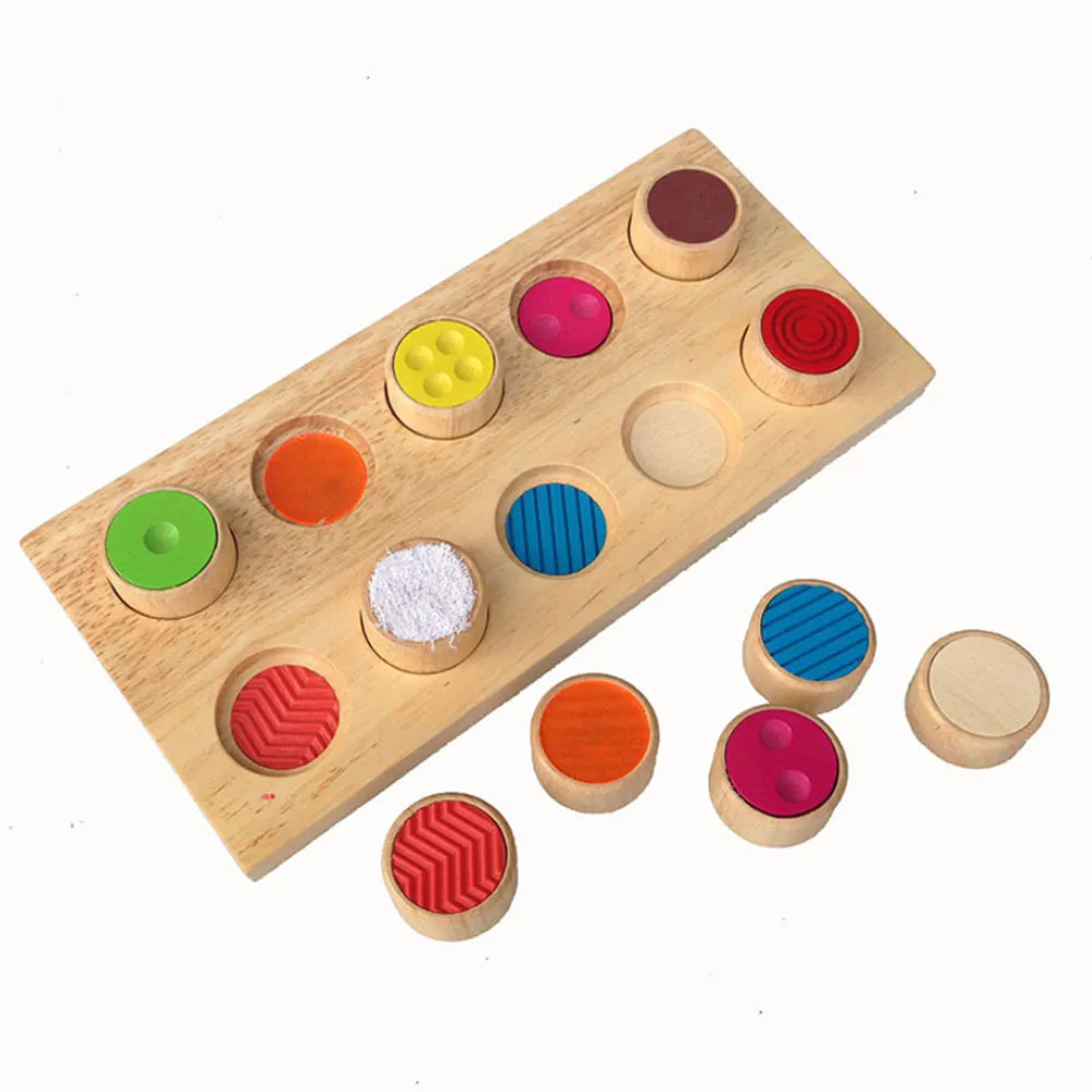 

Kids Wooden Colorful Blocks Shape Jointed Board Memory Touch Flip Board Wooden Blocks Toys Learning Educational Toy Baby Toys