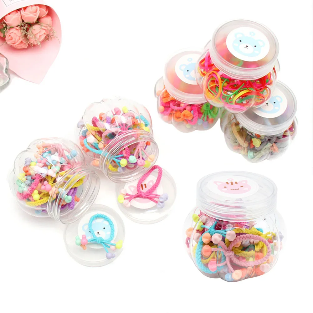 

1Pack Girls Elastic Hair Bands Rubber Ponytail Holder Headwear Scrunchies Hair Rope Headbands Kids Hair Tie Hair Accessories