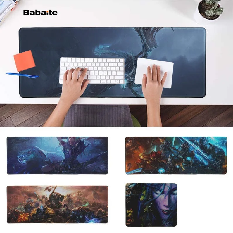 

Babaite World Of Warcraft (WoW) Natural Rubber Gaming mousepad Desk Mat Speed/Control Version Large Gaming Mouse Pad