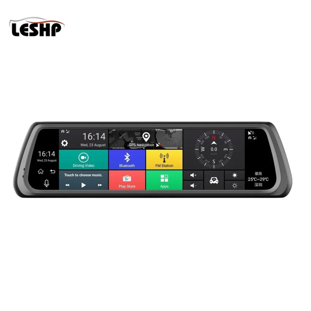 

10" IPS 1080P Full Touch Screen 4G Car Dash Cam Rear View Reversing Mirror GPS Navigation Bluetooth WIFI Android 5.1 ADAS DVR