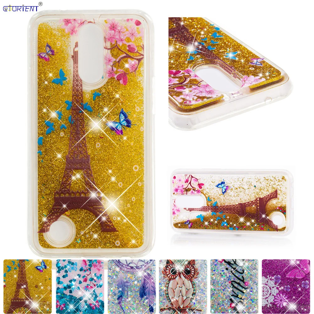 

For LG K10 2017 Cute Glitter Quicksand Case for LG K20 V K20 Plus Bling Dynamic Liquid Soft Silicone Bumper Cases LGM250 LGM250N