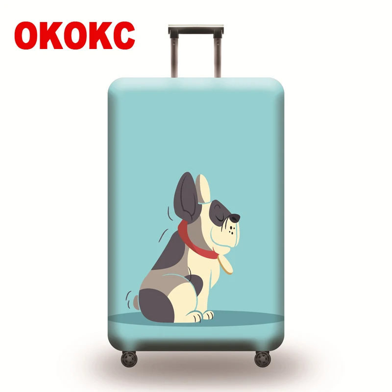 OKOKC открывающийся чехол с павлином эластичный пылезащитный для багажа на