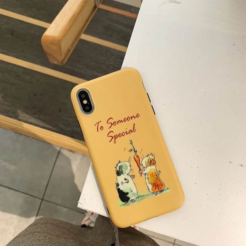 

FastDeng Matte Silicone Case For iPhone 6 6s 6p 6sp 7 8 7p 8p Cute Mouse To Someone Special Cover For iPhone X XR XS XSMax