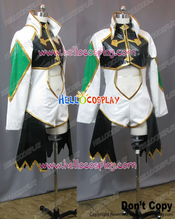 

Code Geass R2 Cosplay Green Black White Uniform Costume H008