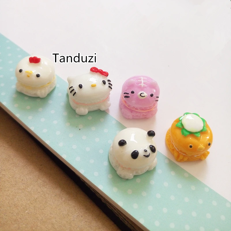 Tanduzi 10ピース盛り合わせ売春樹脂カボションかわいい樹脂動物マカロンマカロンパンダタイガーチキン猫アヒル工芸diy Crafts Diy Craft Animalcrafts Cats Aliexpress