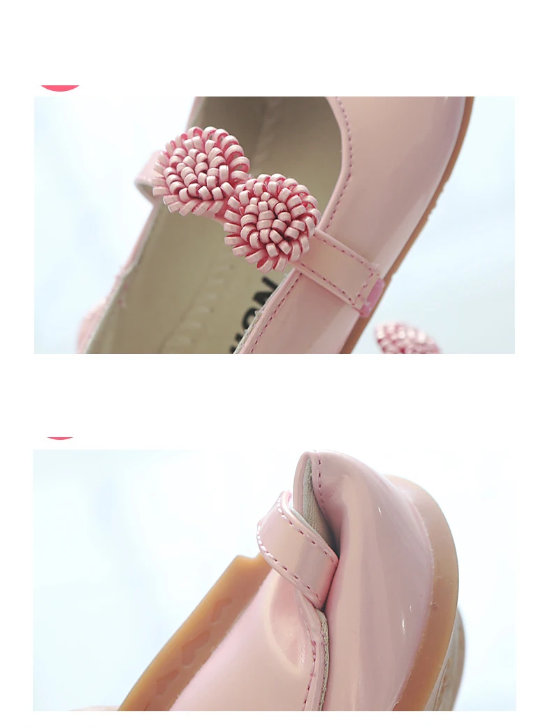 Розовые детские кожаные туфли принцессы с цветами для девочек-подростков; вечерние туфли для маленьких девочек; свадебные туфли для танцев; сезон весна; 2