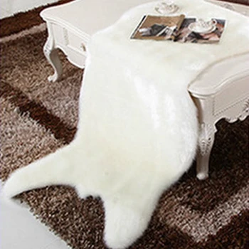 

Australia Imitation Sheepskin Wool Chair Sofa Cover Long Hairy Carpet Seat Pad Plain Skin Fur Plain Fluffy Area Rugs Washable