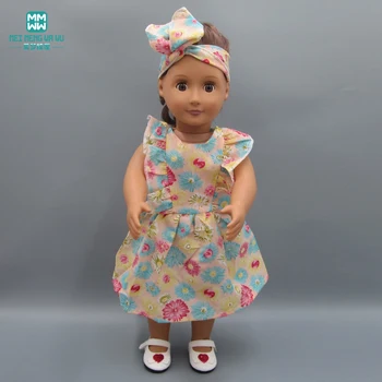 

Doll clothes for 45 cm American doll Accessories fashion printing dress