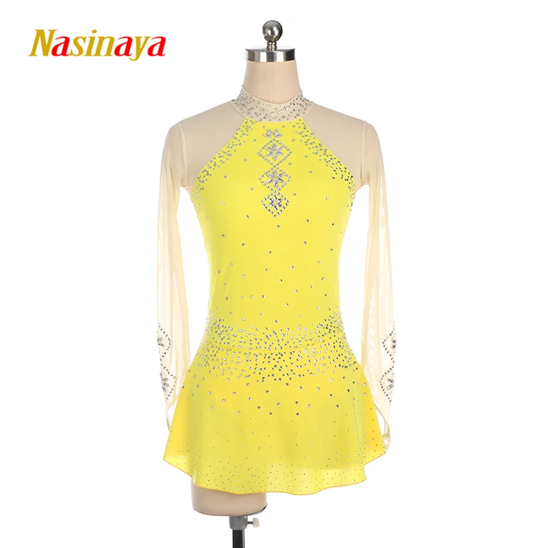 

Nasinaya Figure Skating Dress Customized Competition Ice Skating Skirt for Girl Women Kids Patinaje Gymnastics Performance 10