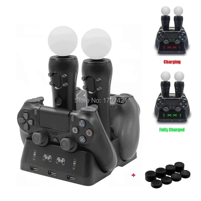 

PSVR PS4 Pro Slim Charging Stand Charger Dock for PS4 VR Playstation 4 PS Move Controller Charger
