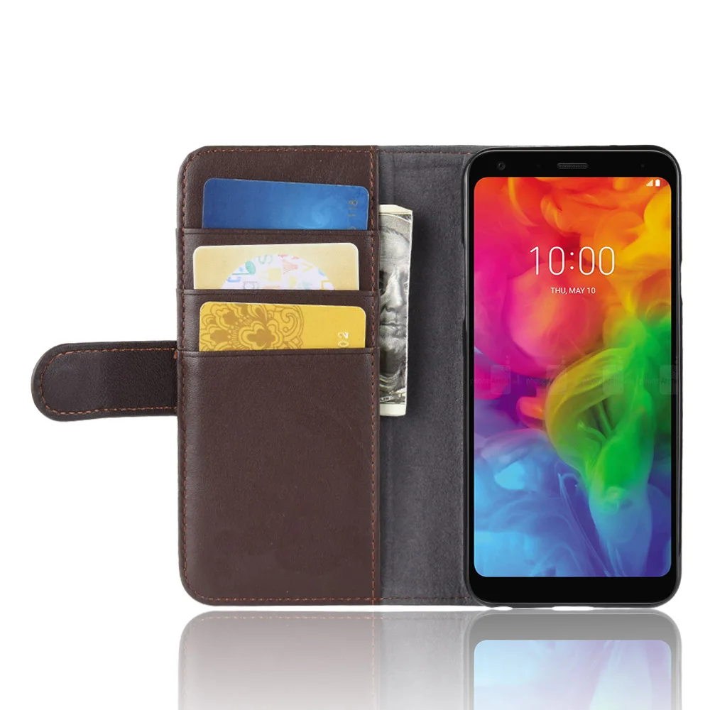 Для LG Q7 для LG Q 7 Чехол для мобильного телефона в стиле ретро Магнитный чехол-кошелек из натуральной кожи для Чехол С Откидывающейся Крышкой-подставкой для мобильного телефона