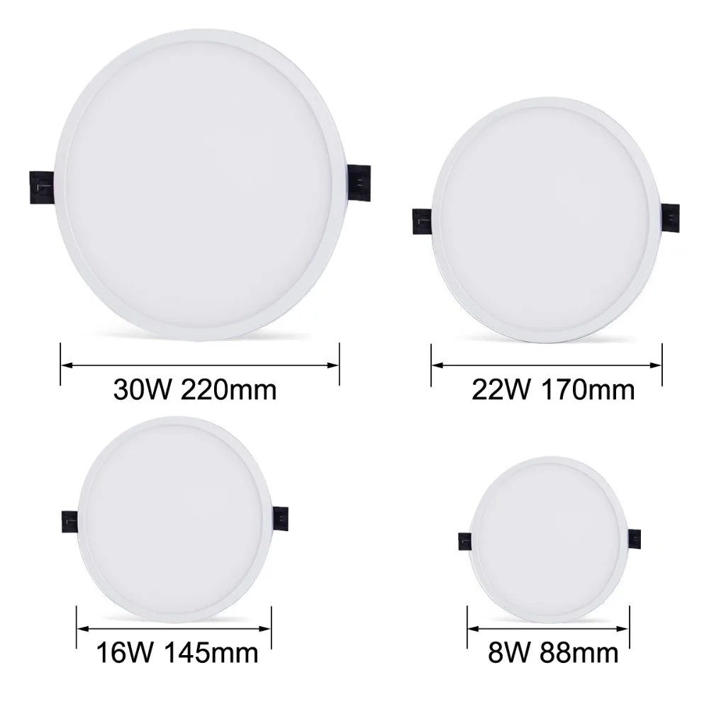KHLITEC-4-PACK-Ultra-Thin-Led-Downlight-8W 16W 22W 30W-Round-LED-Panel-Recessed-Light-85-265V-LED-Ceiling-Lamp-For-Indoor(2)