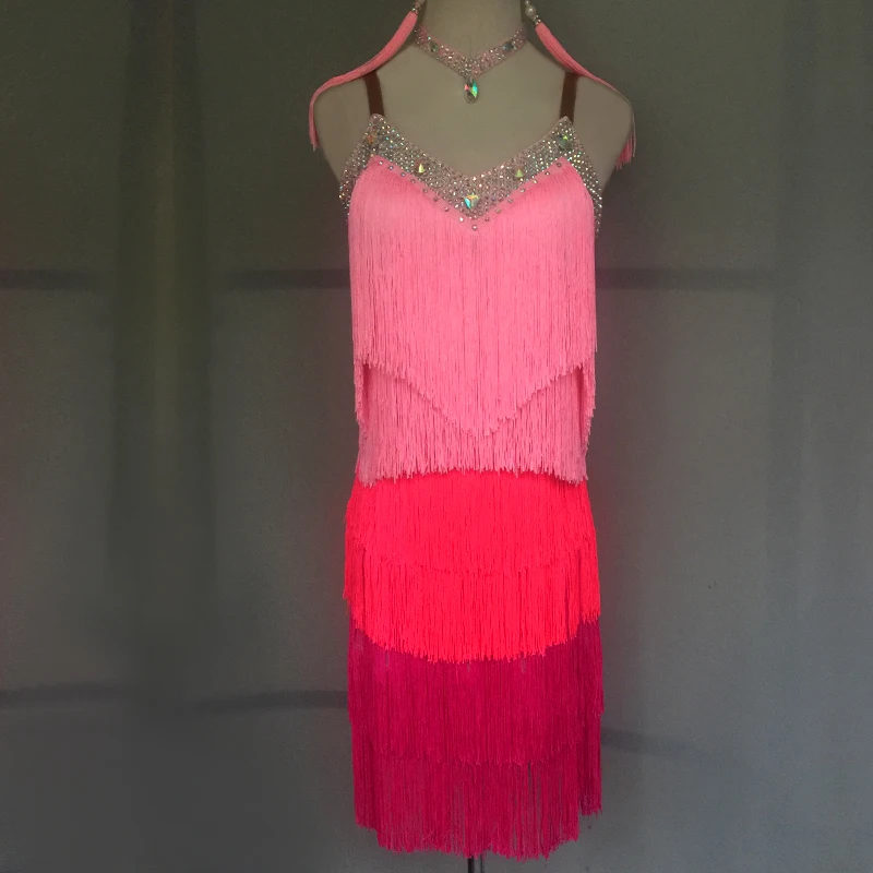 Customized Children Latin Dance Costume Latin Dance Competition Costume