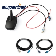 Superbat DAB/DAB+/FM автомобильное цифровое радио/стерео усиленная антенна с креплением на крышу и SMA антенный коаксиальный кабель для Alpine Ezi-DAB