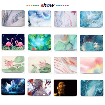 

4in1 2019 New Marble pattern laptop Case for Apple Macbook Air Pro Retina Touch Bar 11 12 13 15 inchs Laptop Cover Shell Case