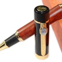 Jinhao 650 Роскошная Ручка-роллер розовый деревянный бочонок Черная кепка Золотая шариковая ручка с зажимом шариковые ручки для подарка