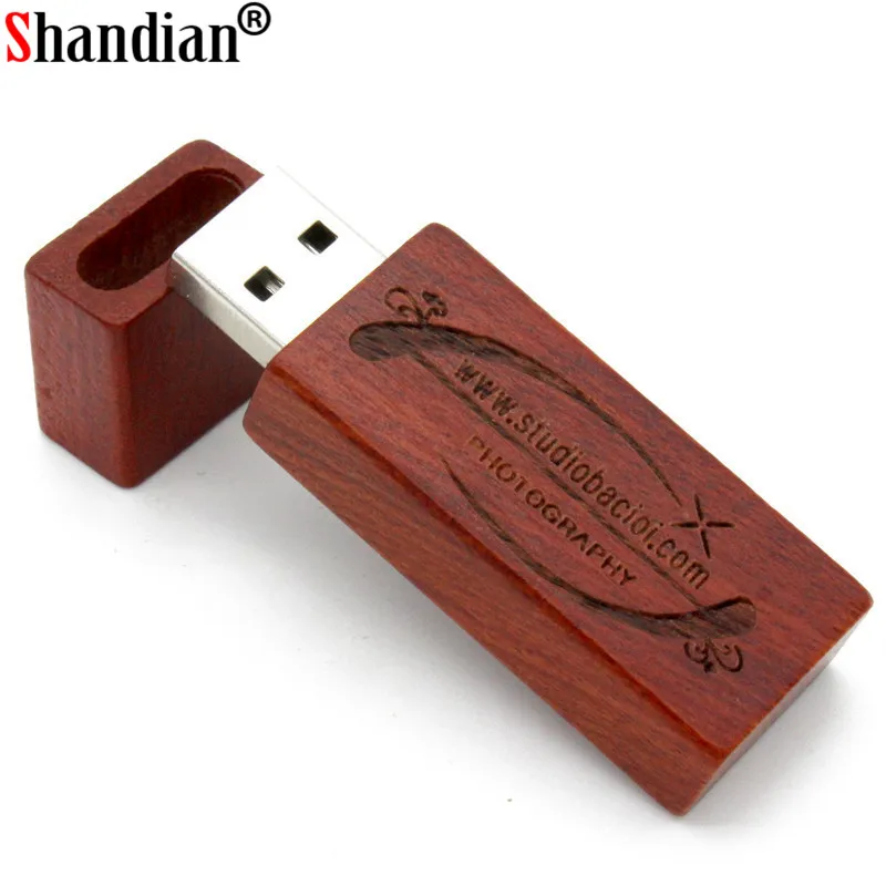

SHANDIAN (over10PCS free LOGO) Wooden USB flash drive pen driver wood chips pendrive 4GB 8GB 16GB 32GB 64GB memory stick