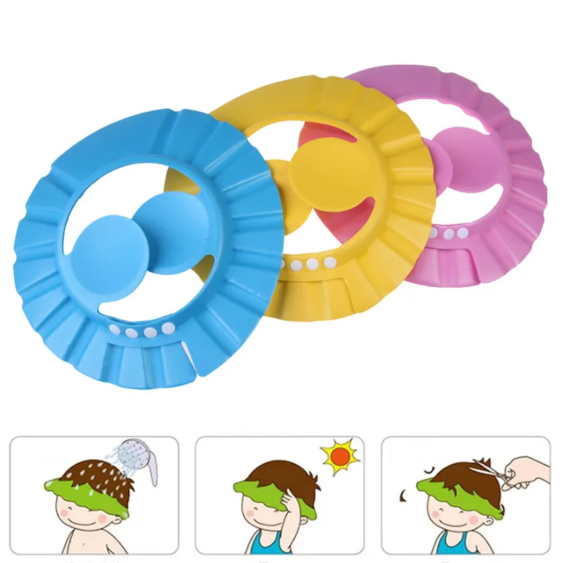 

Baby Kids Wash Hair Hat Children Kids Adjustable Bathing Shampoo Caps Baby Safety Shower Hat Bathing Bath Protect Soft Caps