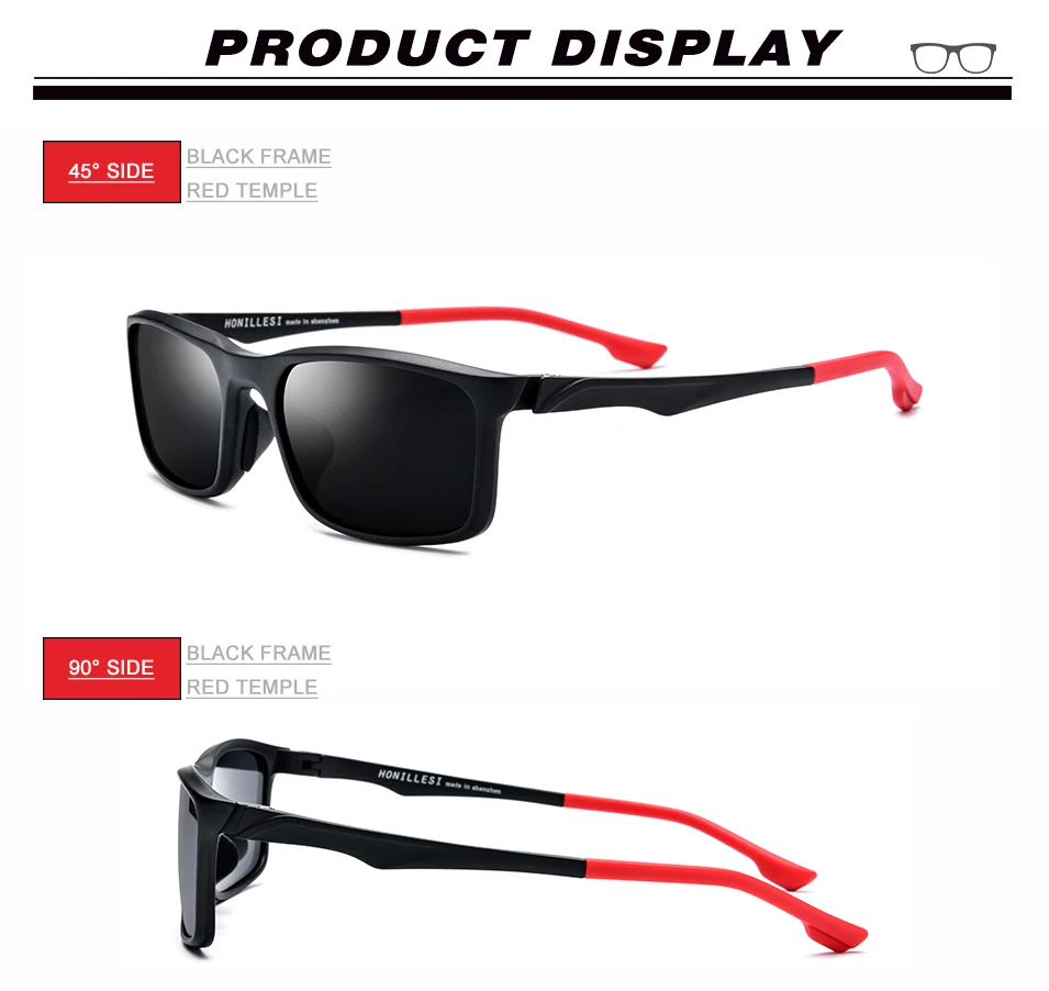 TR90 спортивные поляризованные солнцезащитные очки для мужчин новые очки с квадратной оправой для вождения на открытом воздухе женские зеркальные корейские Солнцезащитные очки для мужчин 7207
