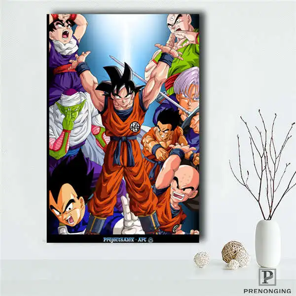 Съемная Фреска домашний декор es плакат топ продаж Dragon Ball Z Гоку аниме плакат#190114s07 - Цвет: Черный