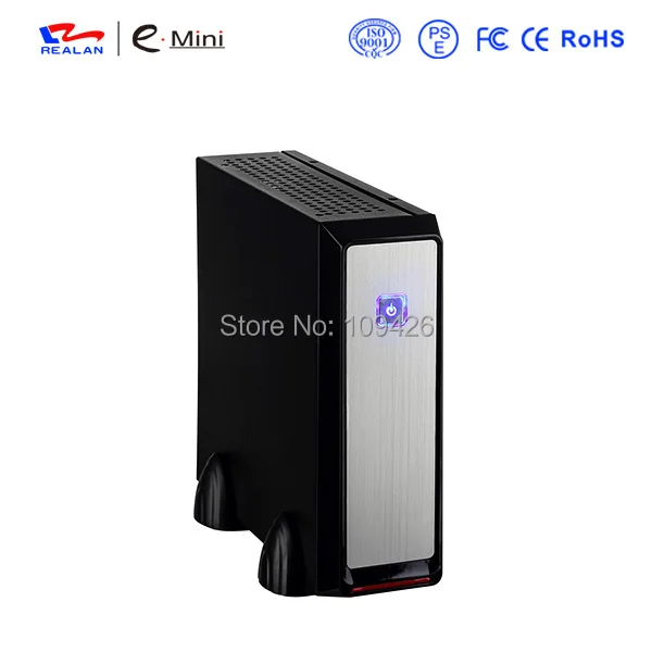 Realan 3019 Thin Mini ITX Case With Power Supply, HDD COM WIFI USB Audio Ports, CE Rohs ISO Approved Mini ITX Chassis