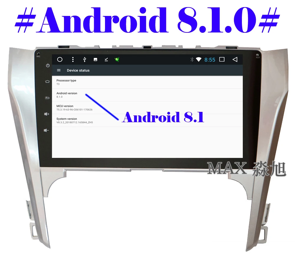Clearance MAX Android 8.1.0 Car DVD Player for Toyota Camry 55 2012 2013  2014 Car Radio RDS 4G WiFi SWC GPS Navigation System Free Map 2