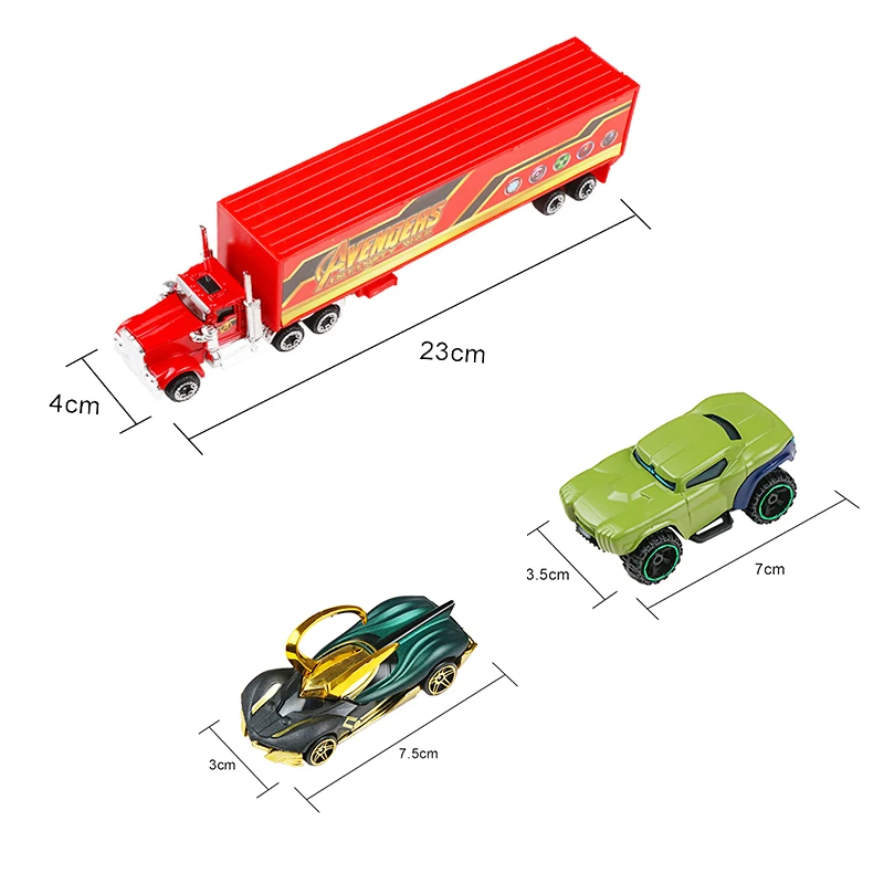 7 шт./компл. Мстители автомобили из литого металла 3: 165 сплав автомобилей грузовик модели классических автомобилей игрушечный транспорт Подарок для мальчика рождественские подарки