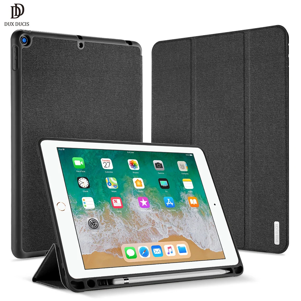 

DUX DUCIS Smart PU Leather Case for iPad 9.7 2018 Pro 10.5 Protective Cover for iPad 9.7 2018 A1893 Tablet With Pencil Holder