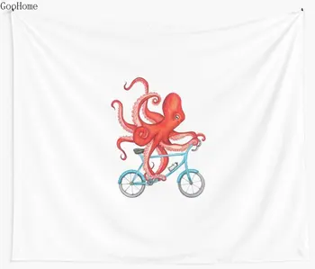 

Cycling Octopus Wall Tapestry Cover Beach Towel Throw Blanket Picnic Yoga Mat Home Decoration