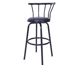 H 75 см Etro Железный Ретро Барный Стул топ обеденный стул вращающийся барный стул со спинкой и кожаным сиденьем барная мебель