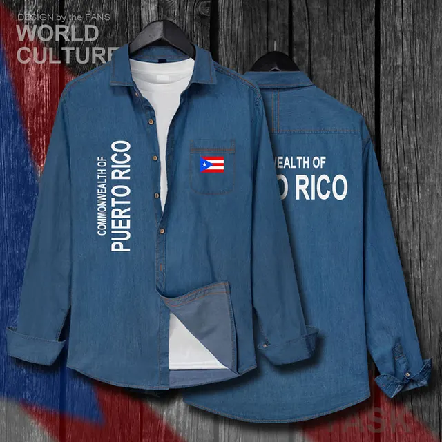Puerto Rico Rican PRI PR Men Flags Clothes Spring Autumn Cotton Long