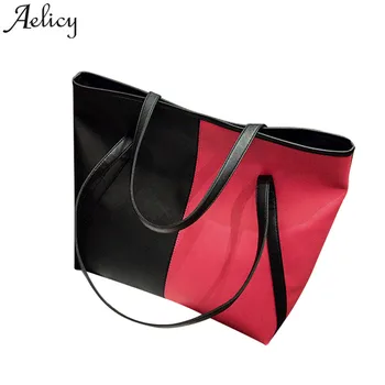 

Aelicy Girl Shoulder Bag Fashion Hit Color Leather Casual Women Handbag bolsa feminina drop ship 2020 hot selling sac a main