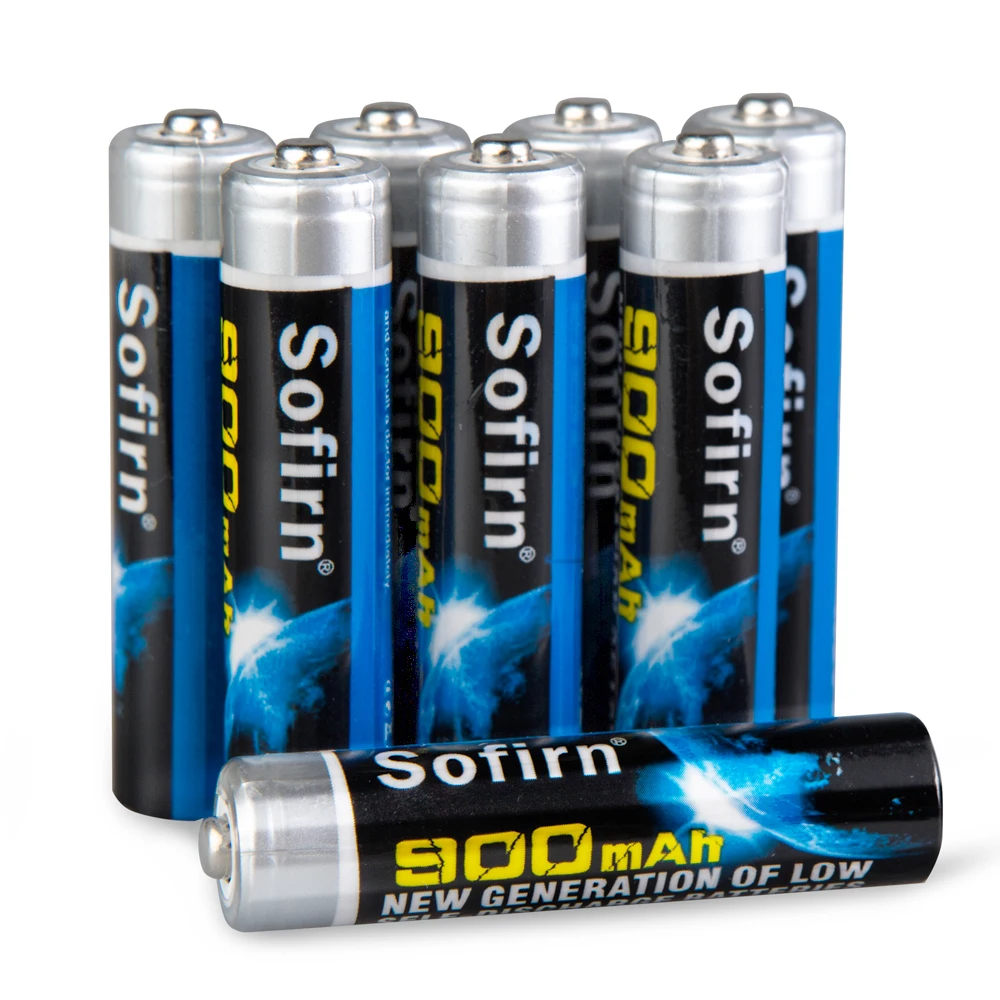 Sofirn 8 шт AAA батареи 900mah Ni-MH 1,2 v 3A перезаряжаемые батареи с коробкой для хранения защита от перезаряда экологически чистые