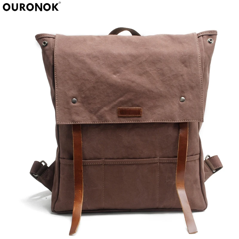 

OURONOK New Canvas Women Shoulder Bag Canvas Men's Unisex Backpack Fashion Casual Men Women Bag Colorful Rucksacks