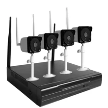 2,4 ГГц беспроводной 1080P сетевой видеорегистратор NVR DIY Kit с 4 шт 720P HD Wifi цилиндрическая камера для домашних систем наблюдения