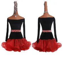 Профессия латинское платье для танцев Для женщин эластичного бархата; подходит как для взрослых Самба Костюм Леди блестки конкурсное выступление одежда платья