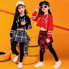 Children's street dance set girls hip hop jazz dance costume girls hiphop performance clothing children's dance clothes tide джинсы мужские tide with community c033 1 coogi hiphop