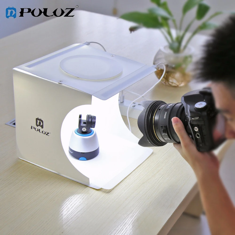 

PULUZ PU5022 8" 2 LED Folding Portable mini Photo Studio Lighting Box ShootingTent Box Kit Softbox lightbox for photography