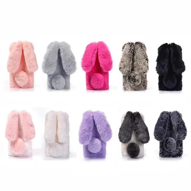

Geruide Fluffy Case for Meizu 15 5.46"case for Meizu 15 Lite rabbit fur case Silicone TPU cover Plush case for Meizu 15 15lite