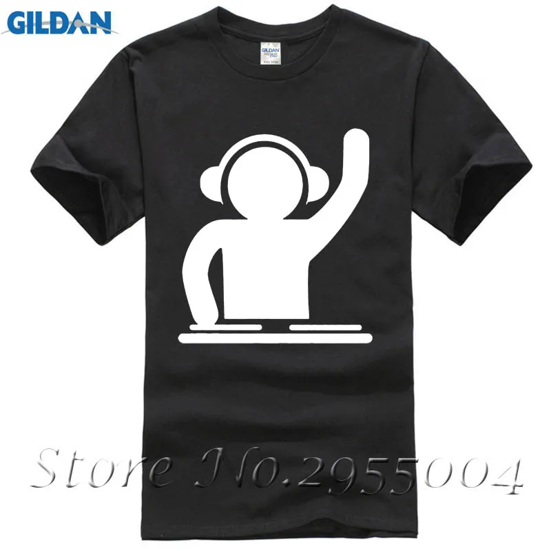Man T Shirts DJ Turntable Music Techno Club Headphone Cotton Tops Short Sleeve Plus Size T-shirt for Men Tee Shirts Clothes