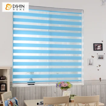 

Free Shipping Fashion Zebra Blind Finished Curtrains Double Layer Roller Blinds Customized To Your Size