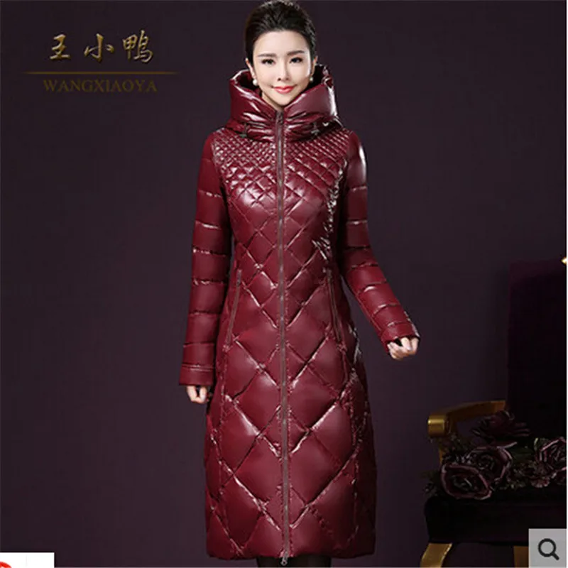 Bn1820 blue Taille Jeunes Haute Capuchon Red Épais Noble D'hiver Duvet 2017 Manteau Qualité Bas Veste De Vers Wine Dernière Blanc À Longue Chaud Le Femmes Grande Canard FCqgvFw