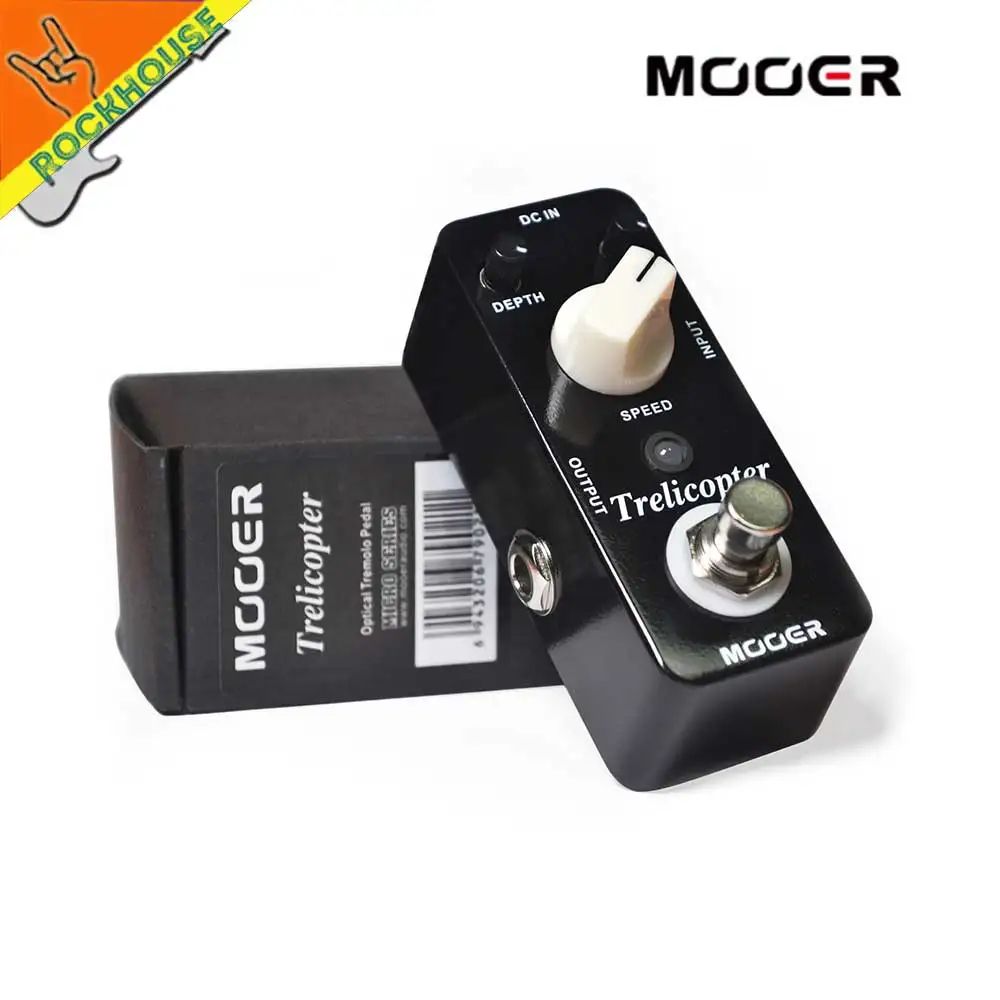 MOOER Trelicopter Tremolo Guitar Pedal Classic optical Tremolo Speeds and Depths adjustable Ture Bypass Free Shipping