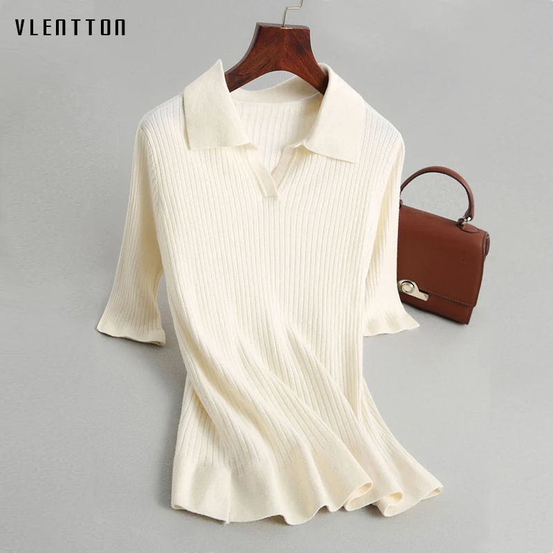 2019 New Fashion Women T Shirt Solid Half sleeve Slim Knitted Top Women spring summer Casual Female T-shirt High Quality 2019 New Fashion Women T Shirt Solid Half sleeve Slim Knitted Top Women spring summer Casual Female T-shirt High Quality