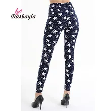 Dasbayla 2017 Women Print Fashion Leggings Low Waist Thin stretch Ankle Skinny Pants Sexy Slim Ladies