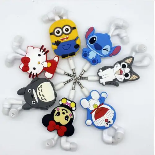 Lovely Mini in-ear 3.5mm Cartoon Earphone headphone headset earbuds retractable headphones For Samsung Android Mobile Phone | Электроника