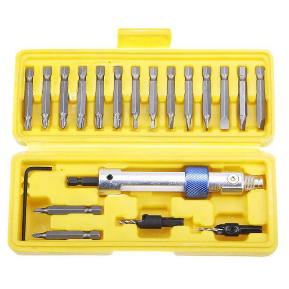 Professional Universal Screwdrive Bit Nozzles Set of Head Screw Bit High Speed Steel Flathead